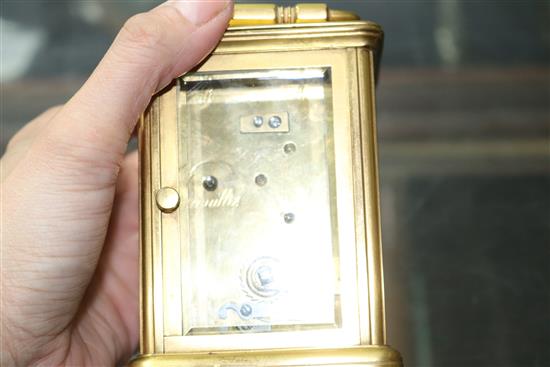 A cased carriage clock
